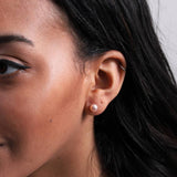 Sterling Silver Freshwater Pearl Ear Studs - sterling silver-NuNu jewellery