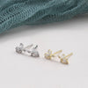 'Little Something' Crystal Butterfly Birthday Earrings - sterling silver-NuNu jewellery