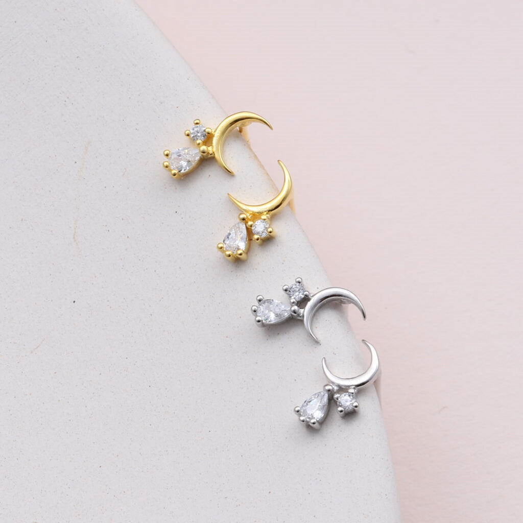 Gift Bag 'There Is Magic' Moon Earrings - sterling silver-NuNu jewellery