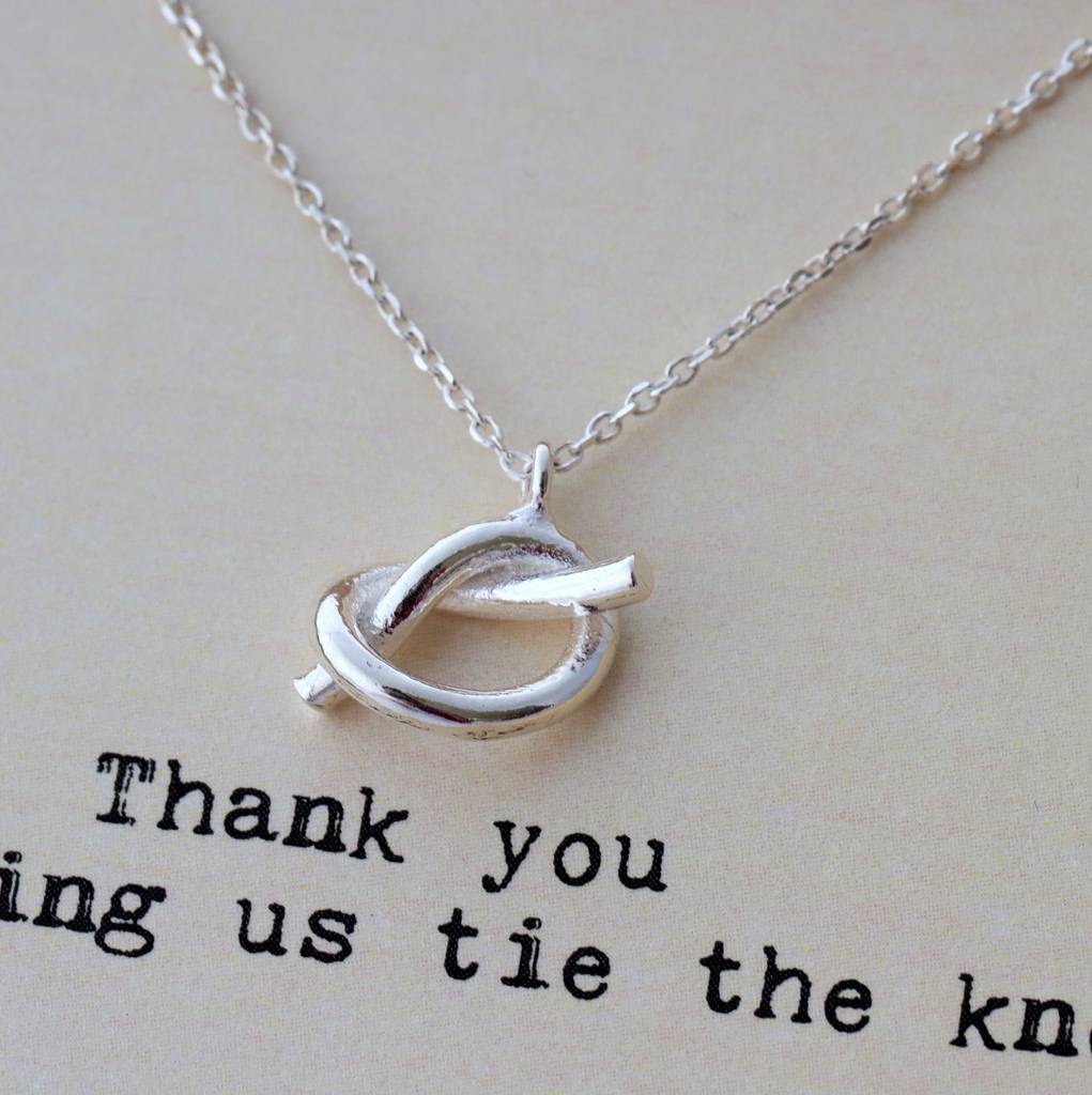 Thank You For Helping Me Tie The Knot Necklace - sterling silver-NuNu jewellery