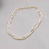 Sterling Silver Multi Strand Freshwater Pearls Necklace - sterling silver-NuNu jewellery