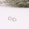 'Little Bit Of Friendship' Heart Earrings - sterling silver-NuNu jewellery