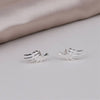 Sterling Silver Angel Wing Earrings Studs - sterling silver-NuNu jewellery