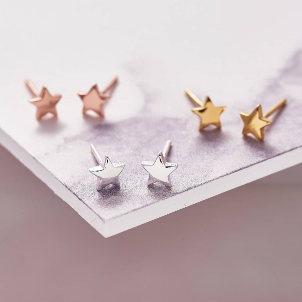 Gift Bag 'I Told The Stars About You' Star Earrings - sterling silver-NuNu jewellery
