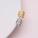 Sterling silver three row ear cuff - sterling silver-NuNu jewellery