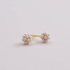 Pearl Cluster Earring Studs - sterling silver-NuNu jewellery