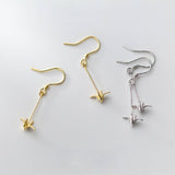 Sterling Silver Origami Long Earrings - sterling silver-NuNu jewellery
