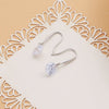 Sterling Silver Floating Crystal Ear Hook - sterling silver-NuNu jewellery