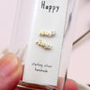 Message Bottle Earrings 'Be Happy' - sterling silver-NuNu jewellery