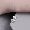 Personalised Sterling Silver Initial Earrings Studs - sterling silver-NuNu jewellery