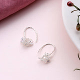 Sterling Silver Blossom Cluster Earring Hook - sterling silver-NuNu jewellery
