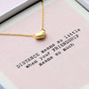 Distance Means So Little Friendship Heart Necklace - sterling silver-NuNu jewellery