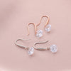 Sterling Silver Floating Crystal Ear Hook - sterling silver-NuNu jewellery