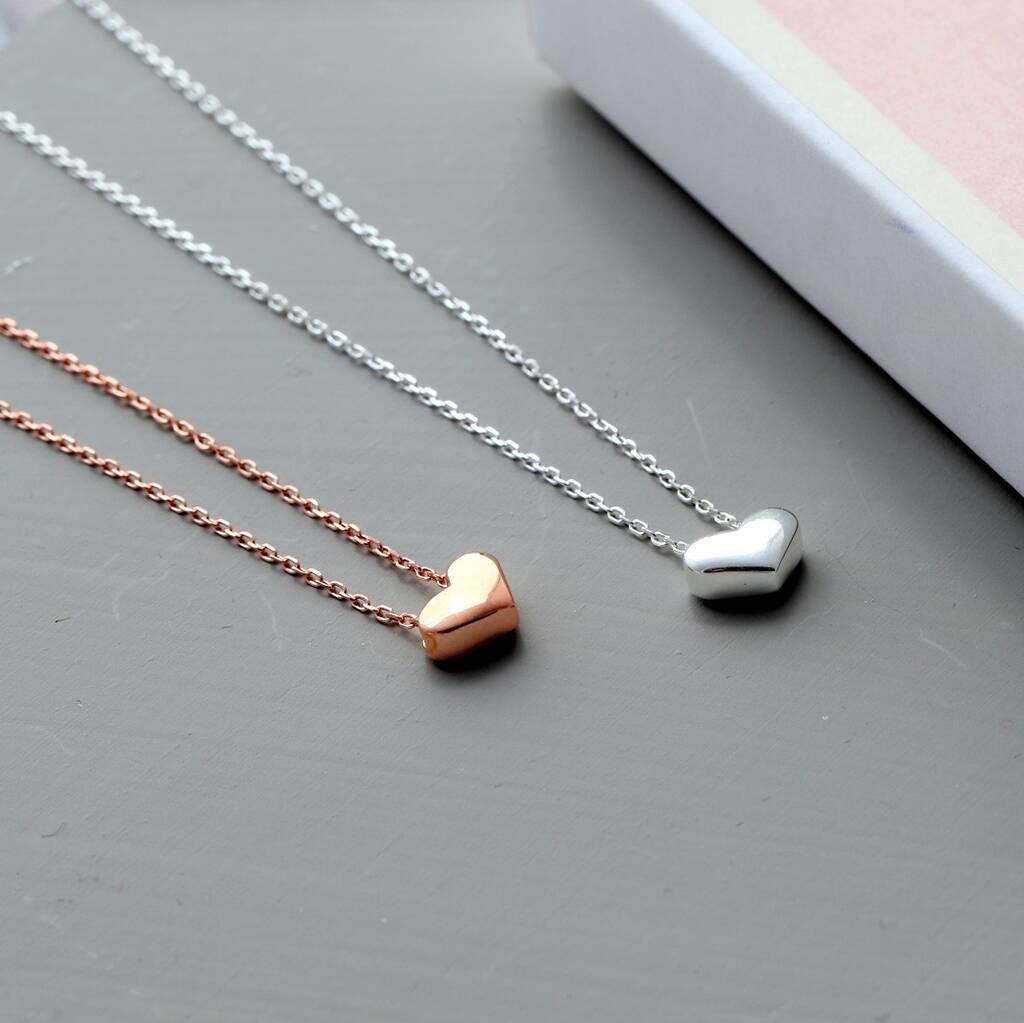 Distance Means So Little Friendship Heart Necklace - sterling silver-NuNu jewellery
