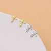 Sterling Silver Cross Earring Studs - sterling silver-NuNu jewellery