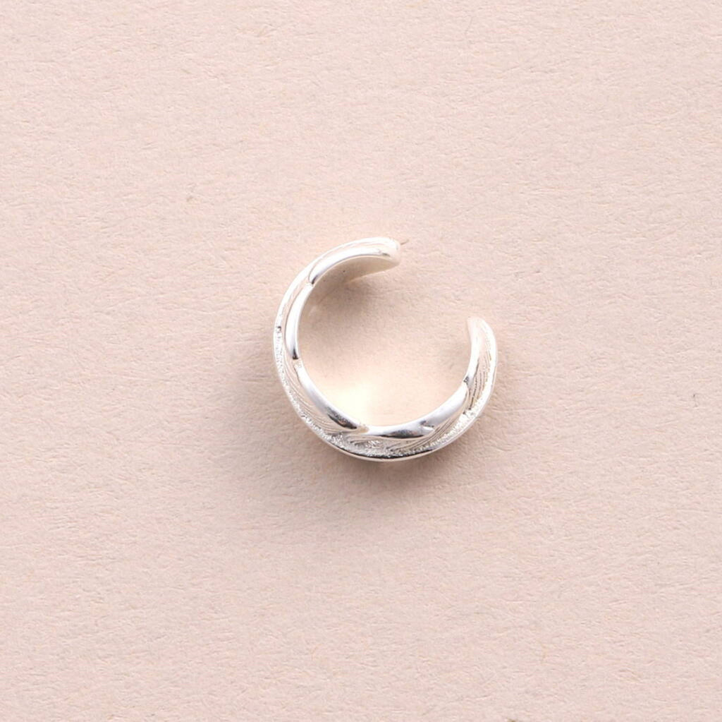 Sterling Silver Feather Ear Cuff - sterling silver-NuNu jewellery