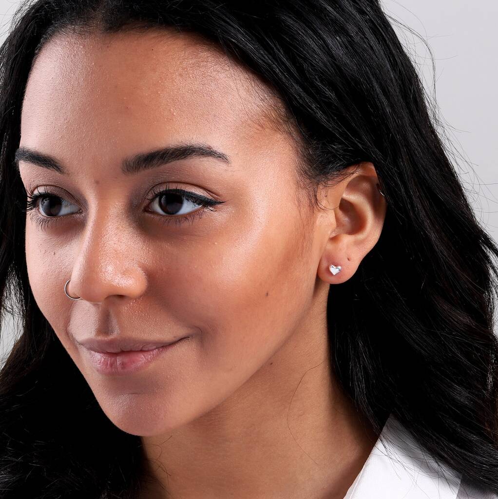 Earrings In A Message Bottle 'Thank You Heart' - sterling silver-NuNu jewellery