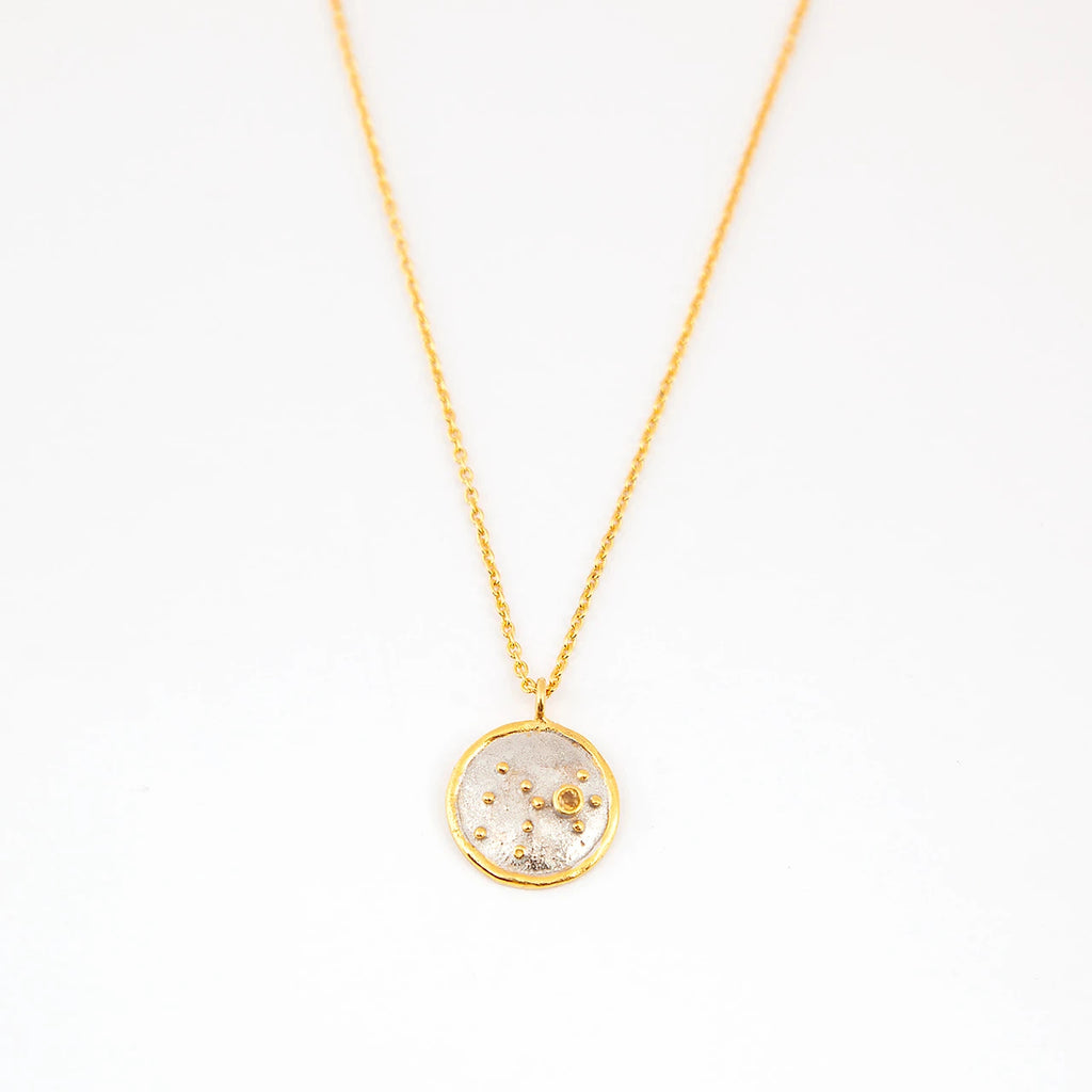Solid Sterling Silver Constellation Birthstone Necklace-LIBRA,SCORPIO,SAGITTARIUS - sterling silver-NuNu jewellery