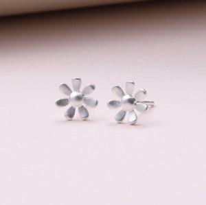 Sterling Silver Little Flower Earrings - sterling silver-NuNu jewellery