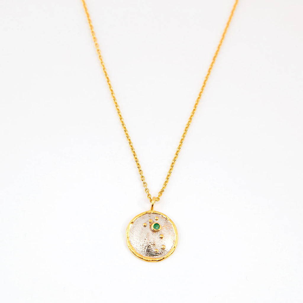 Solid Sterling Silver Constellation Birthstone Necklace -ARIES,TAURUS,GEMINI - sterling silver-NuNu jewellery