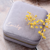 Velvet Jewellery Box With Rose Gold Personalised - sterling silver-NuNu jewellery