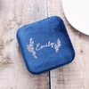 Velvet Jewellery Box With Rose Gold Personalised - sterling silver-NuNu jewellery