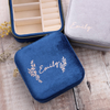 Velvet Jewellery Box With Rose Gold Personalised - sterling silver-NuNu jewellery