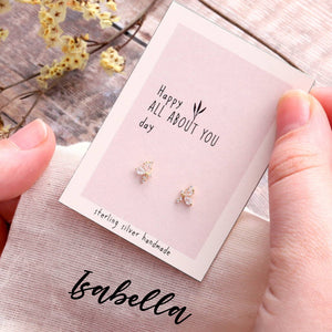Gift Bag ' Happy All About You Day' Butterfly Earrings - sterling silver-NuNu jewellery